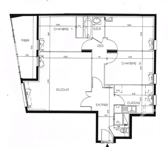 Appartement F4 à vendre - 4 pièces - 75.91 m2 - ST DENIS - 93 - ILE-DE-FRANCE - Century 21 Riva Immobilier
